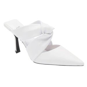 New Jeffrey Campbell Women's Tied-Up Pointed Toe White Mule Heels Size 7.5 -$140